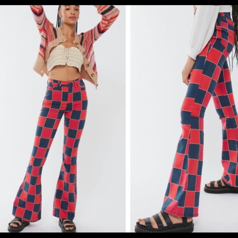 Urban Outfitters red flare pants